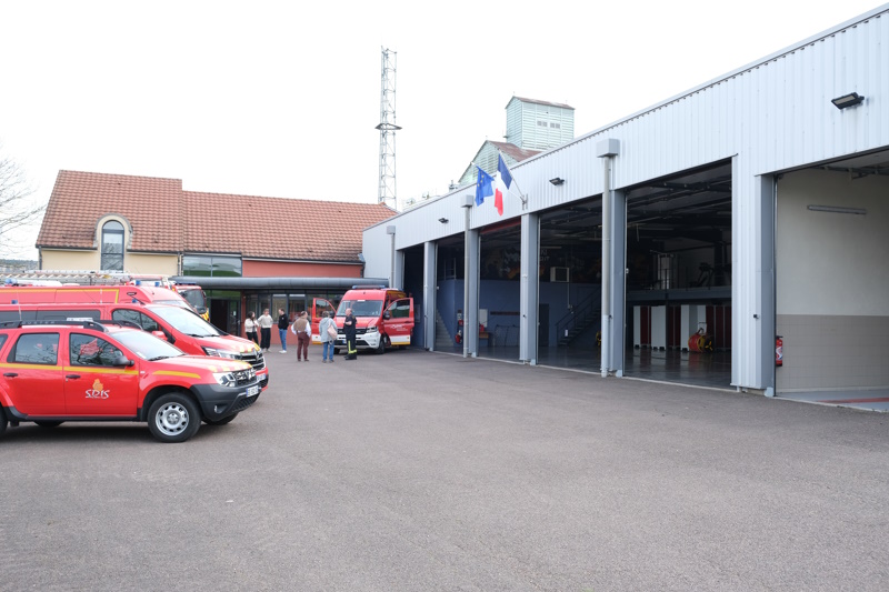 Photo de la visite aux pompiers