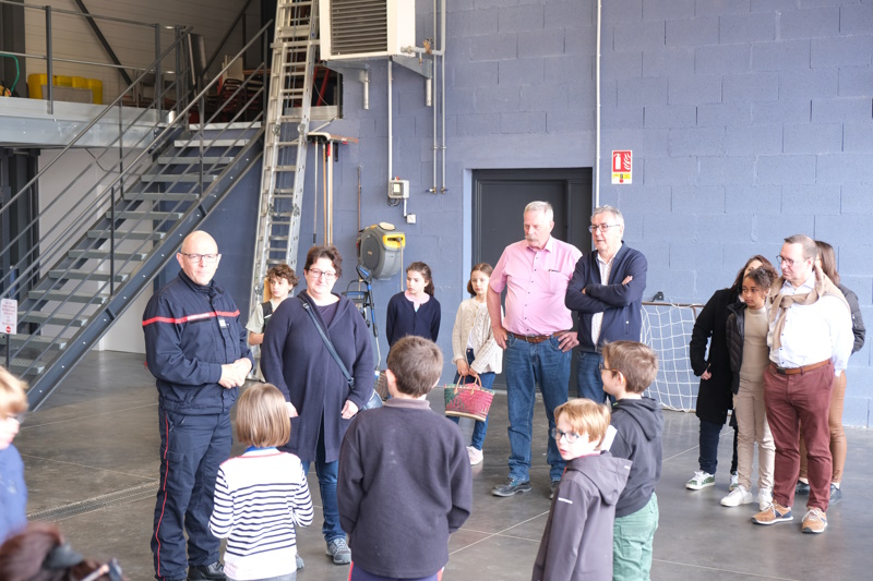 Photo de la visite aux pompiers