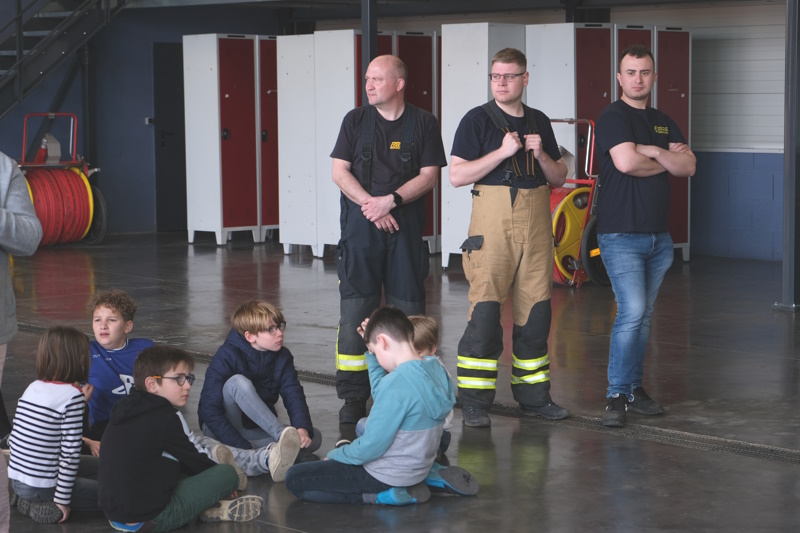 Photo de la visite aux pompiers