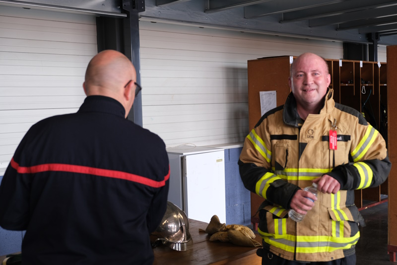 Photo de la visite aux pompiers