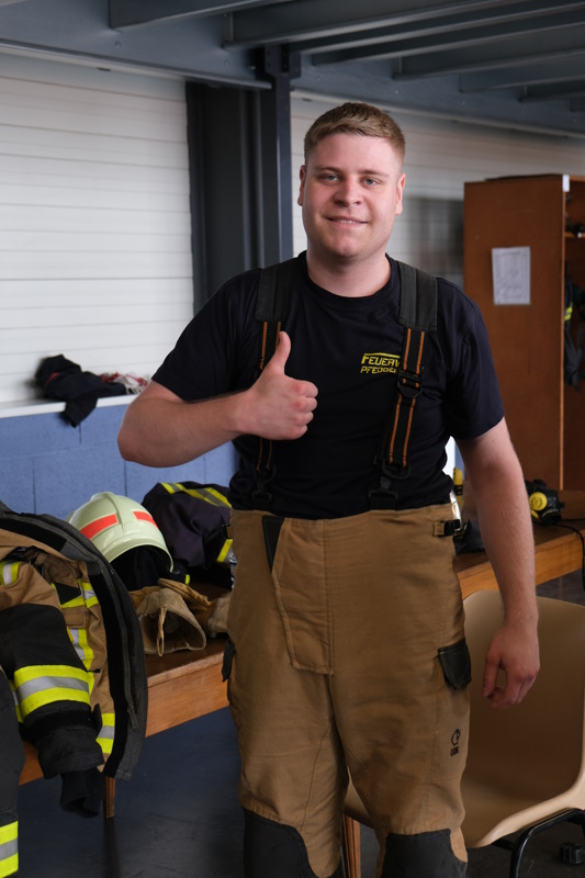 Photo de la visite aux pompiers